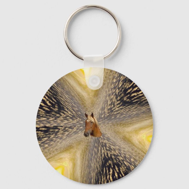 horse-n-fractal keychain (Front)