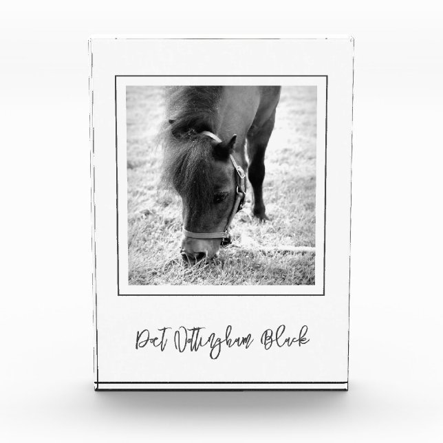 HORSE NAME Equestrian PHOTO Timeless Keepsake Block (Front)