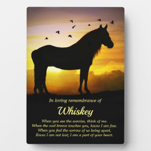 Horse Name Tribute Spiritual Poem Memorial Plaque
