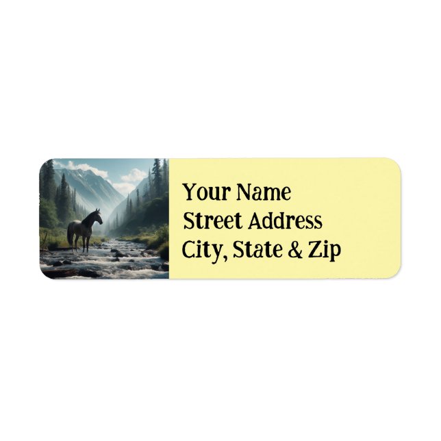 Horse Nature Return Address Label (Front)