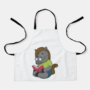 Horse Nerd Book Glasses Apron