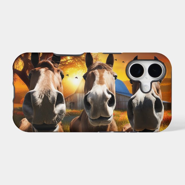 Horse Nosey Cute and Funny (Back (Horizontal))