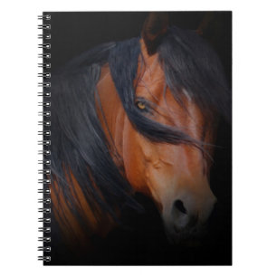 Horse Notebook, Beautiful Arabian Bay Horse Head Notebook