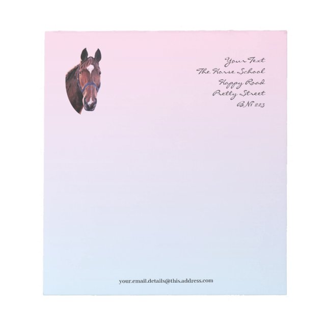 Horse Notepad (Front)