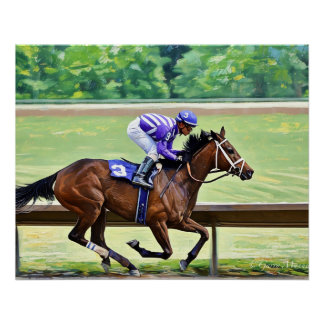 Horse - Observer - winning at Finger Lakes 6/28 Poster