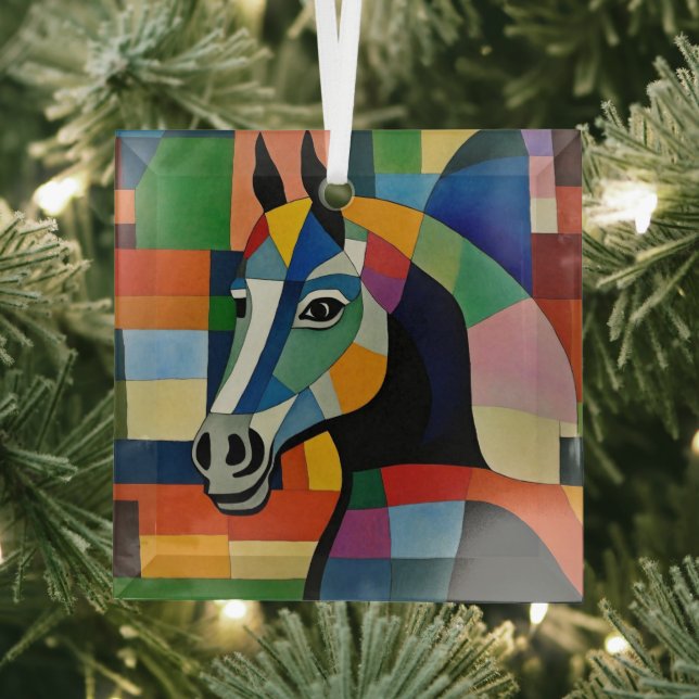 Horse of Colours Glass Tree Decoration (Insitu)