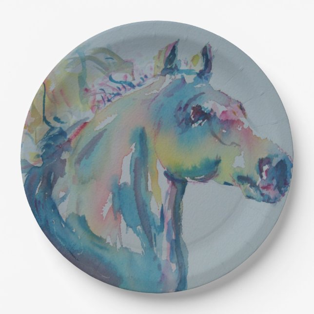 Horse of Many Colours Paper Plate (Front)