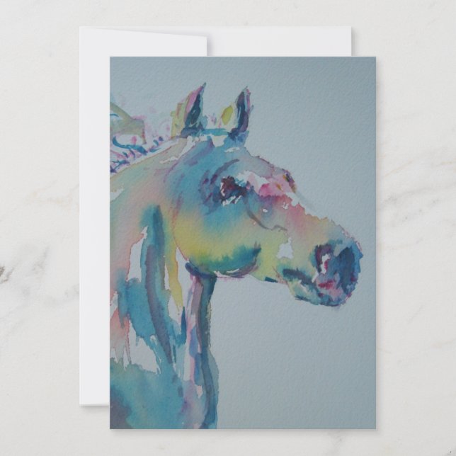Horse of Many Colours Thank You Card (Front)