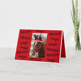 Horse on a Christmas Card