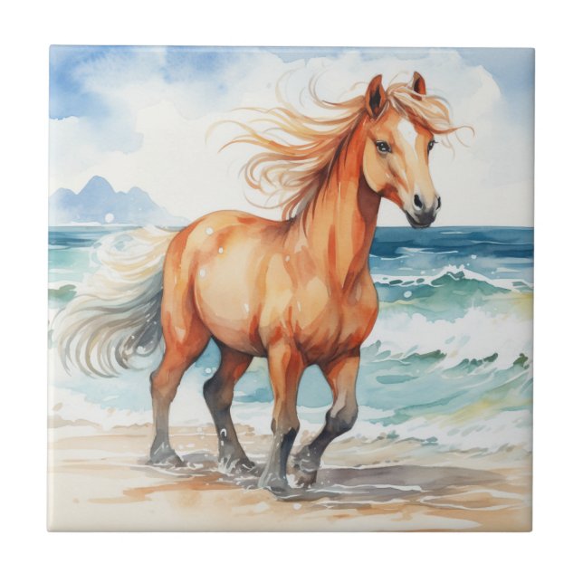 Horse on Beach Tile (Front)