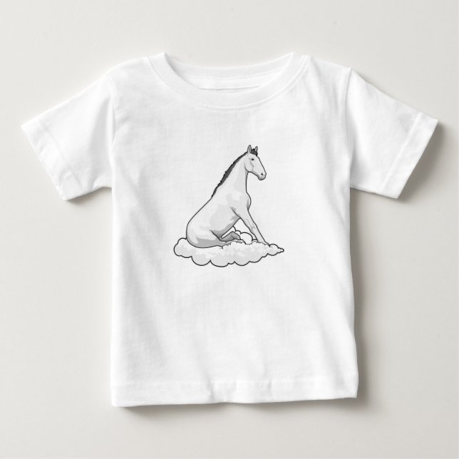 Horse on Cloud Baby T-Shirt (Front)