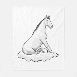 Horse on Cloud Fleece Blanket