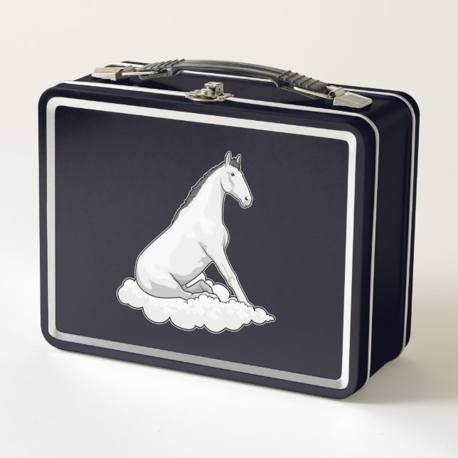 Horse on Cloud Metal Lunch Box (Front)