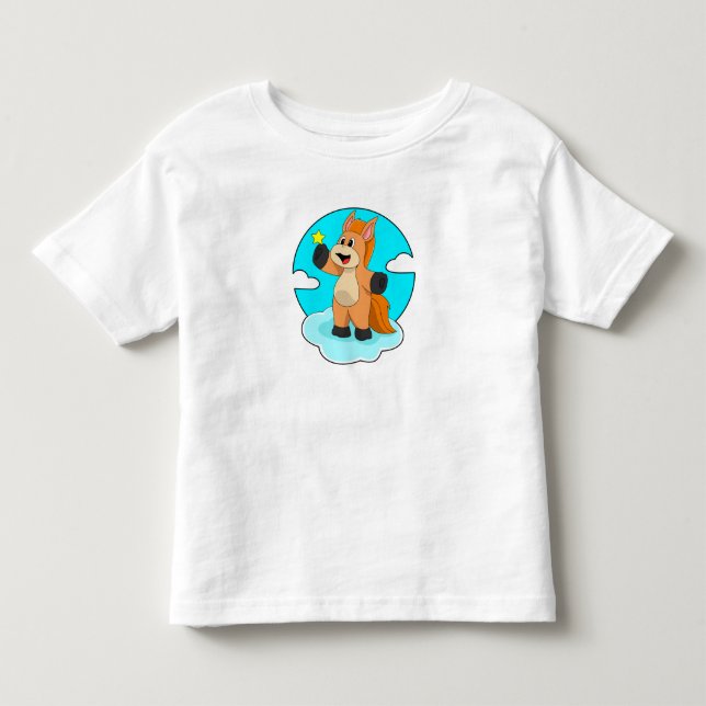 Horse on Clouds Toddler T-Shirt (Front)