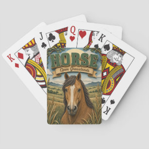 Horse Open Grasslands POPCUT Playing Cards