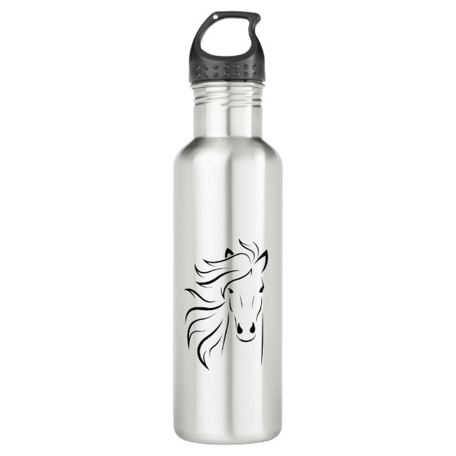 Horse Outline 710 Ml Water Bottle (Front)