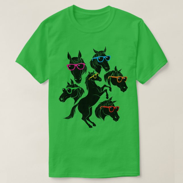 Horse Outlines T-Shirt (Design Front)