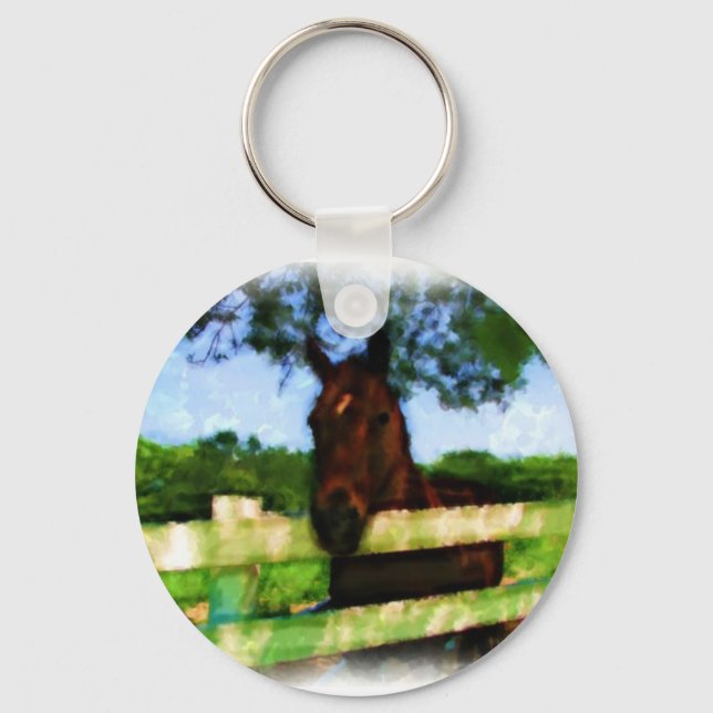 Horse Over Fence Key Ring (Front)