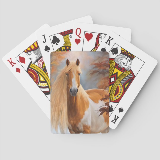 Horse Paint Pinto Playing Cards (Back)