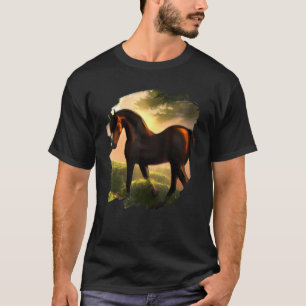 Horse Painting Vintage Retro Horseback Riding Hors T-Shirt
