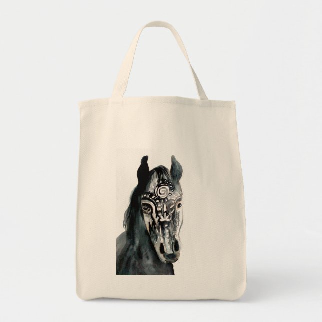 Horse Painting Your Custom Grocery Tote (Front)