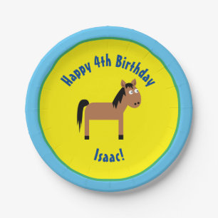 Horse Paper Plates Animal Birthday Party