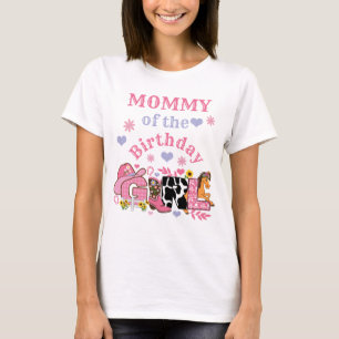Horse Party Mum of the Birthday Girl Rodeo Cowgirl T-Shirt