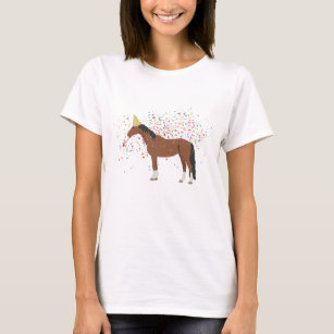 Horse Partying Farm Animals Having a Party T-Shirt