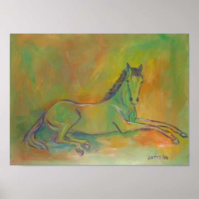 Horse Pastel Portrait Poster (Front)