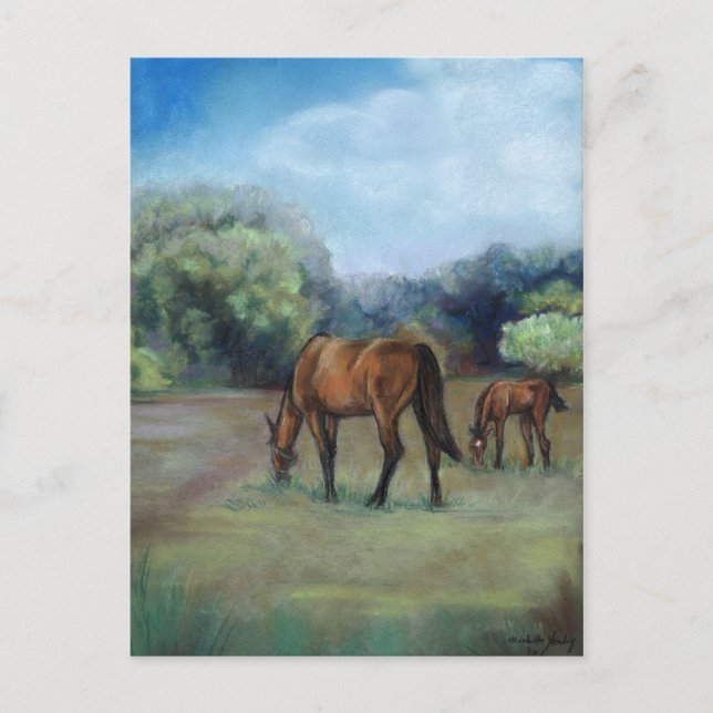 "Horse Pasture" Art Postcard (Front)