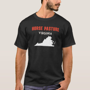 Horse Pasture Virginia USA State America Travel Vi T-Shirt