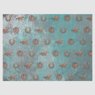 Horse Pattern (Blue) Tissue Paper