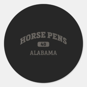 Horse Pens 40 College Style Rock Climbing Area Des Classic Round Sticker