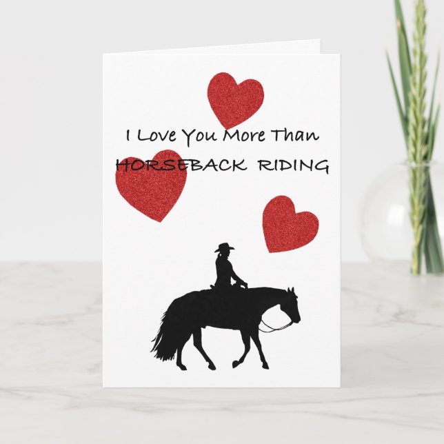 Horse Person Valentine Holiday Card (Front)