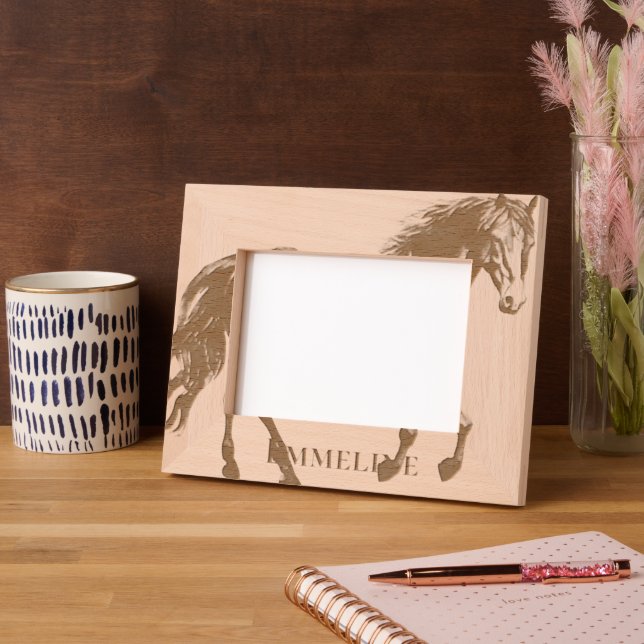 Horse Personalised Etched Frames (Left)