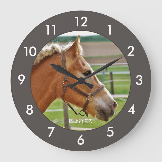 Horse Personalised Large Clock (Front)