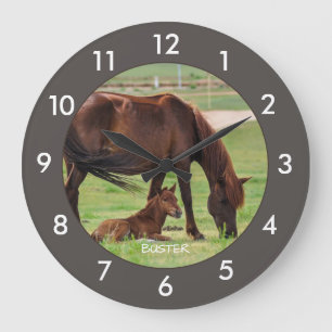Horse Personalised Large Clock