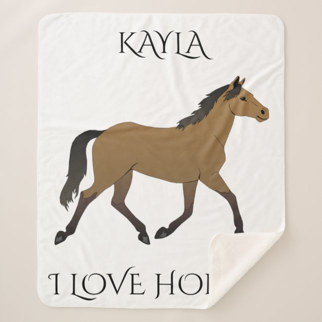 Horse personalised sherpa blanket. sherpa blanket (Front)