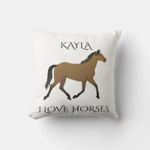 HORSE personalised throw pillow. Cushion