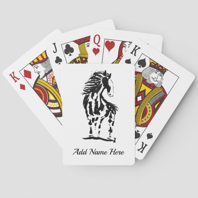 Horse Personalized Playing Cards (Back)