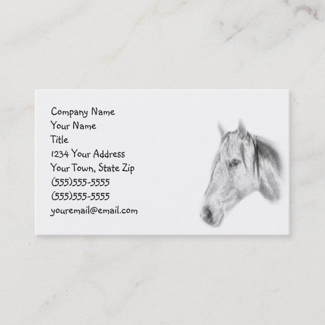 Horse Photo Business Card (Front)