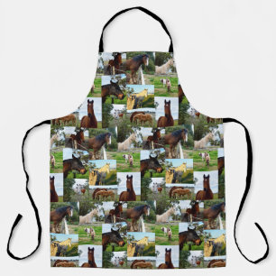 Horse Photo Collage, Full Print Apron