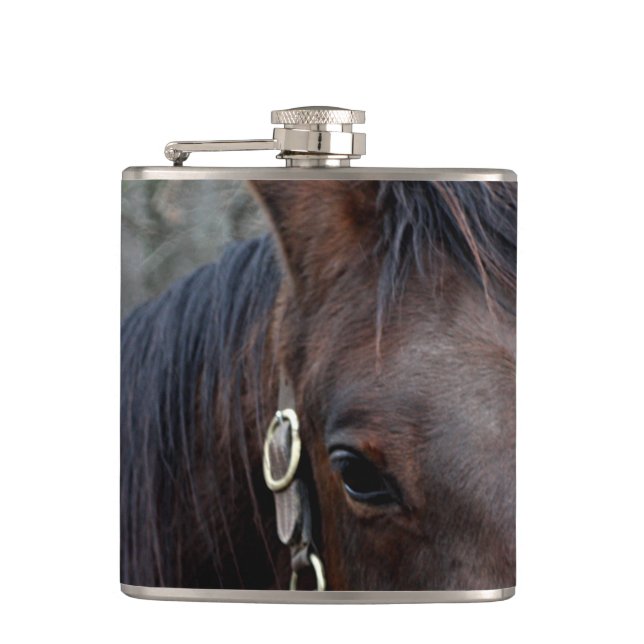 Horse photo hip flask (Front)