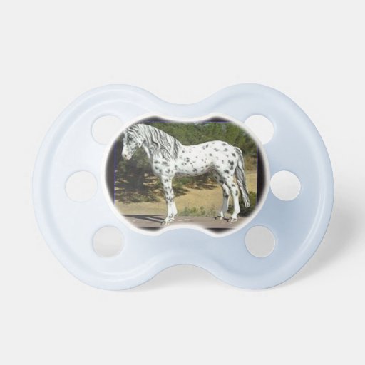 Horse {Piebald} on a Baby Pacifier