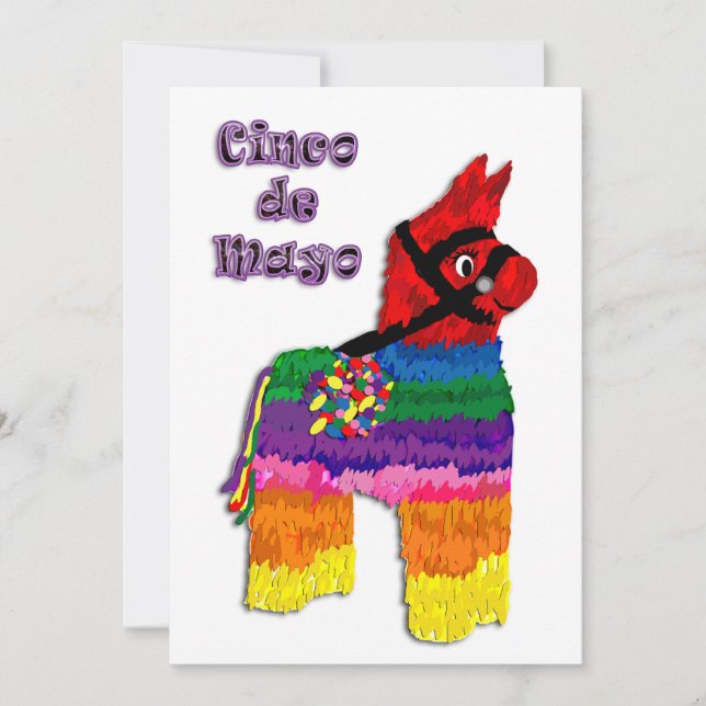 Horse Pinata Cinco de Mayo Invitation (Front)
