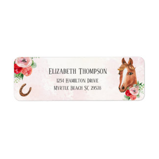 Horse Pink Floral Birthday
