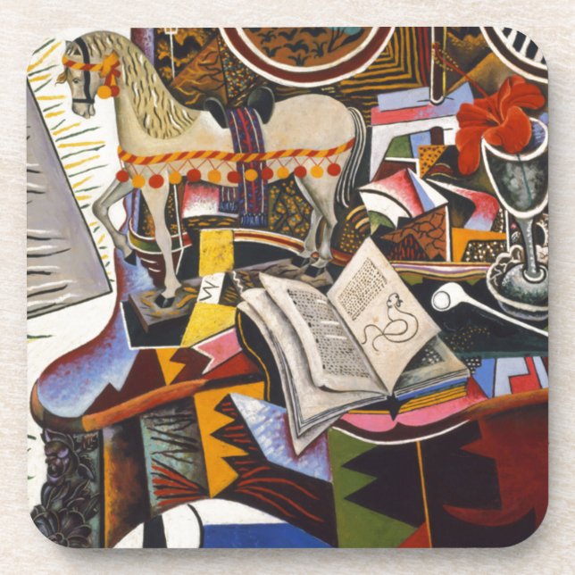 Horse Pipe Red Flower by Joan Miro Coaster (Front)