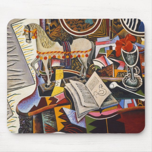 Horse Pipe Red Flower by Joan Miro Mouse Mat (Front)