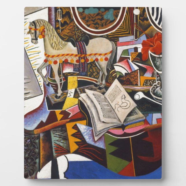 Horse Pipe Red Flower by Joan Miro Plaque (Front)