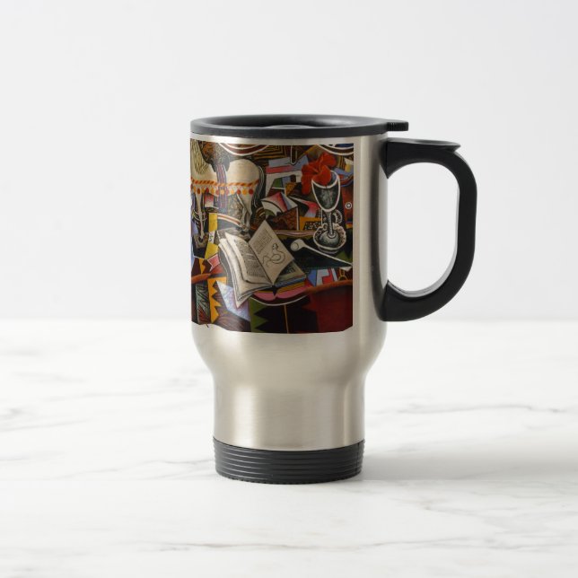 Horse Pipe Red Flower by Joan Miro Travel Mug (Right)